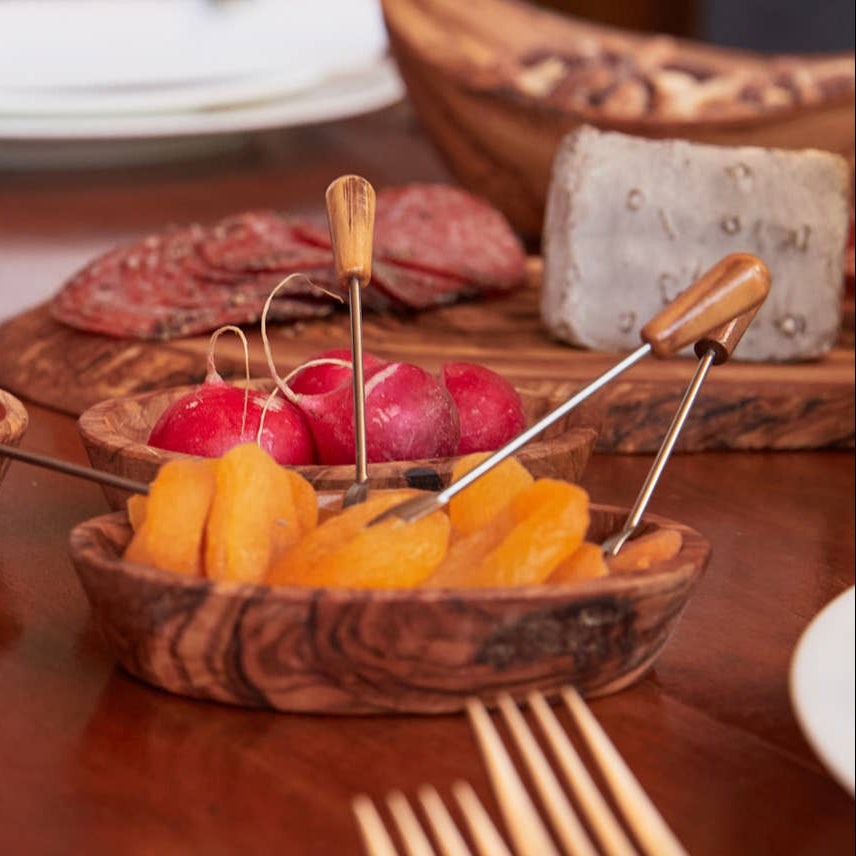Italian Olivewood Aperitivo Bowls - Set of 4