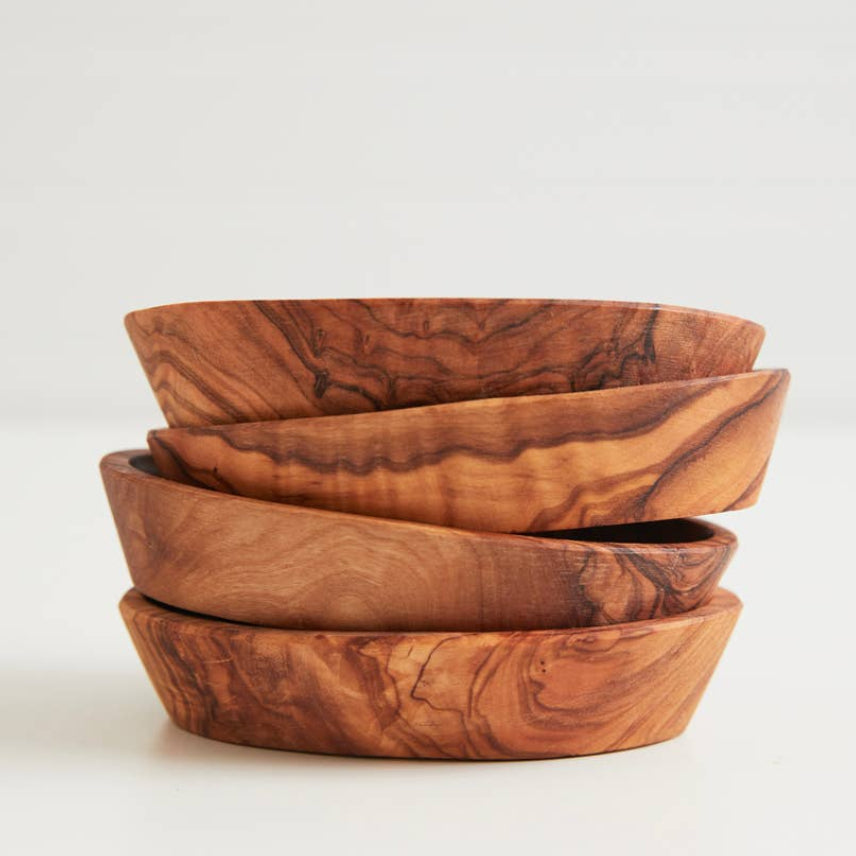 Italian Olivewood Aperitivo Bowls - Set of 4