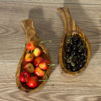Italian Olivewood Aperitivo Bowl with Handle