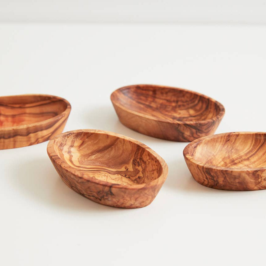 Italian Olivewood Aperitivo Bowls - Set of 4