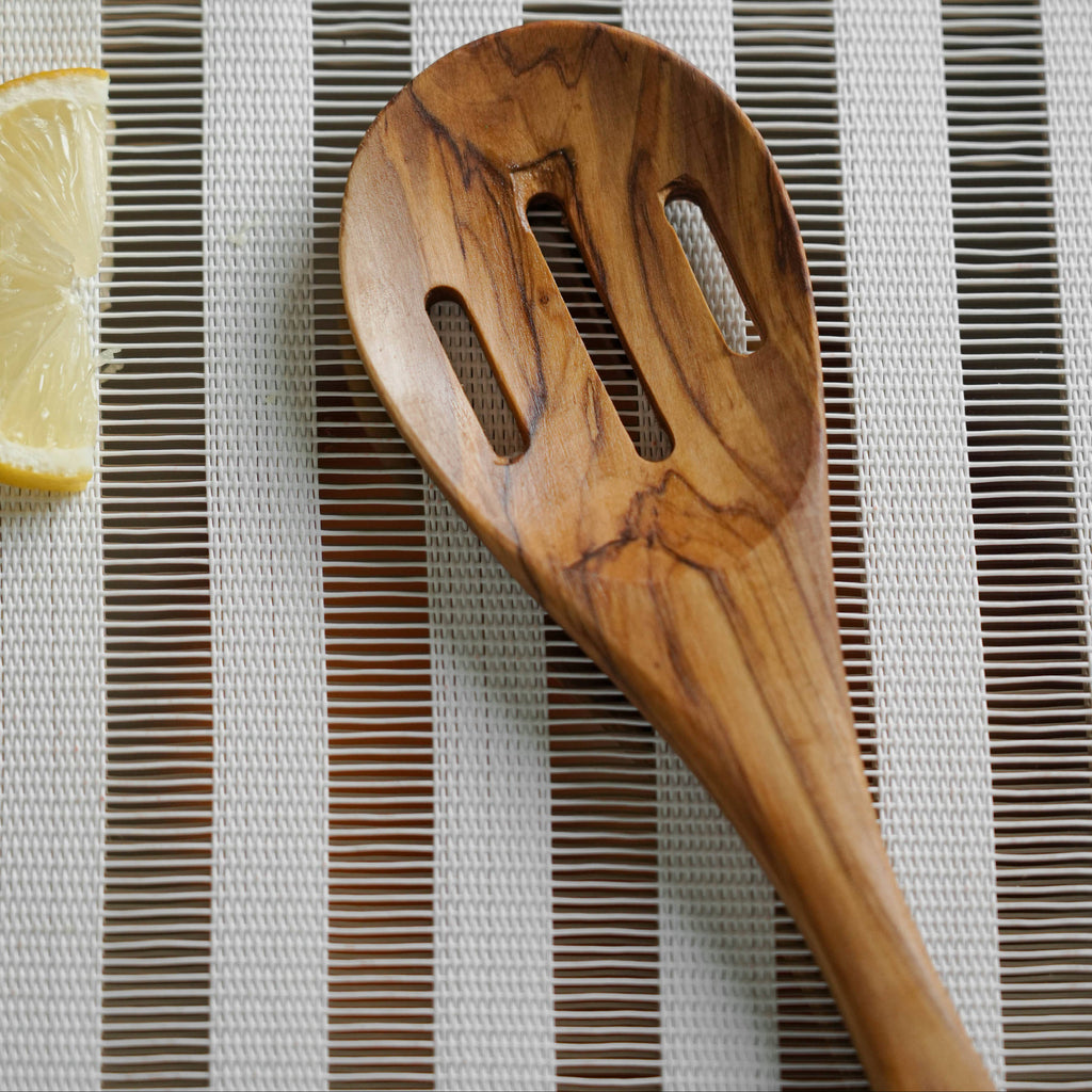 Italian Olivewood Slotted Spoon