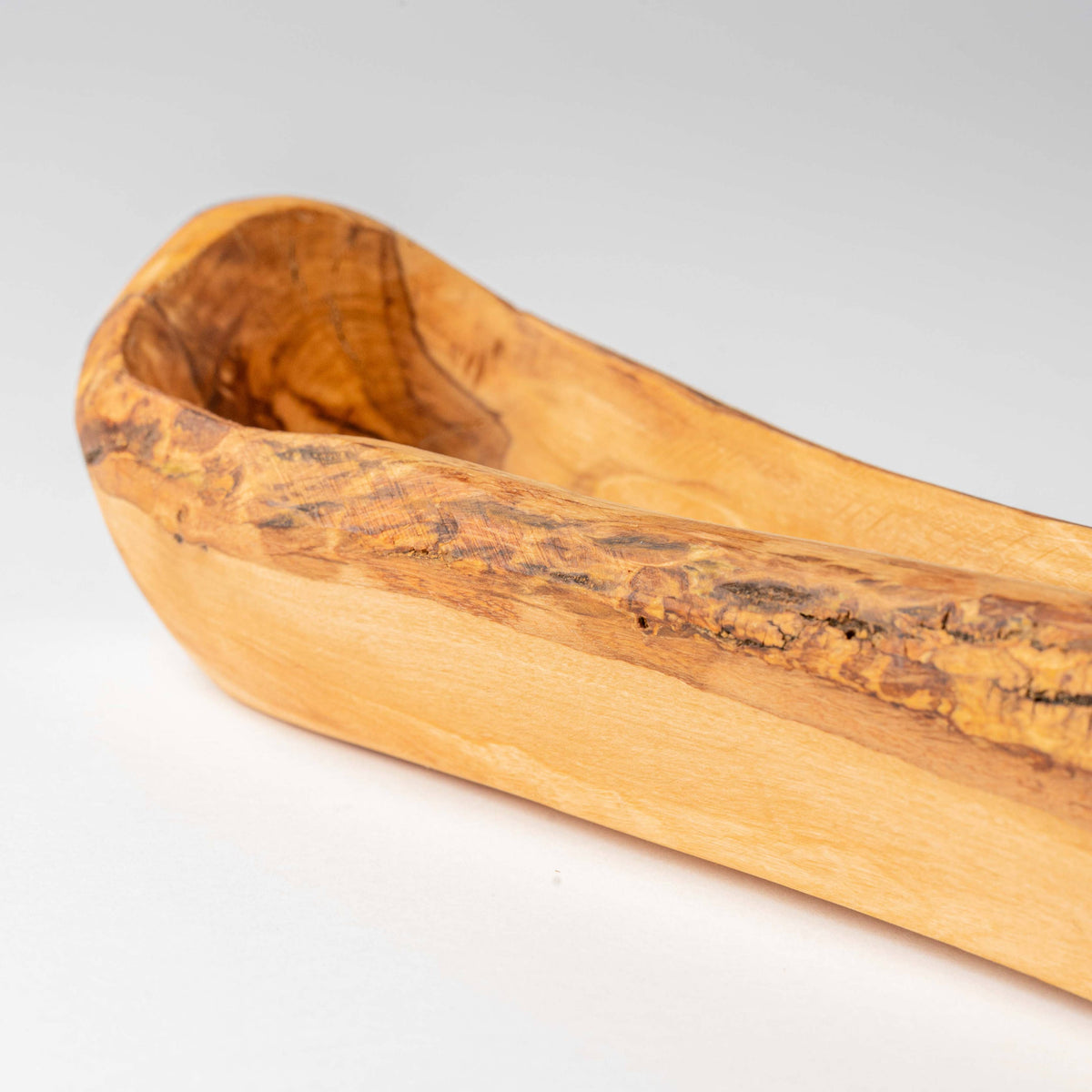 Italian Olivewood Boat Bowl - Live Edge
